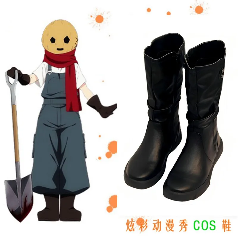 

JP Game Angels of Death‌ Edward Mason Eddie Cosplay Costume Shoes Handmade Faux Leather Boots Halloween Carnival Boots