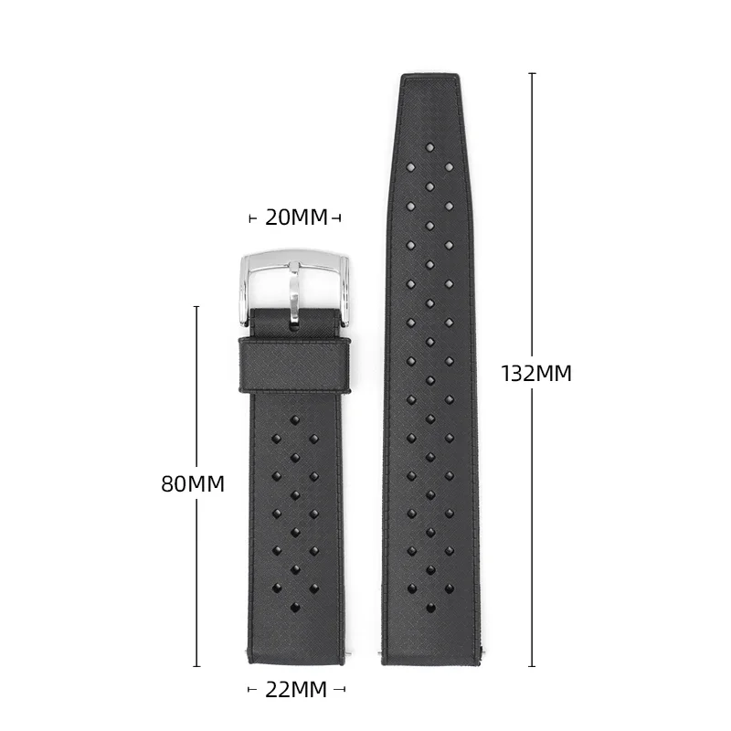 New Tropic Rubber Watch Strap 20mm 22mm for Seiko SRP777J1 Watchband Quick Release Replacement Bracelet Men Wristband