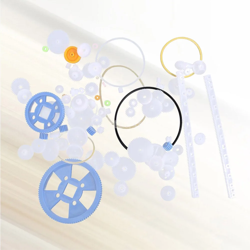 

80pcs Robot Parts Plastic Gear Package Parts Gear Assortment Set for DIY Mechanical Model Gear Toy Car Accessories