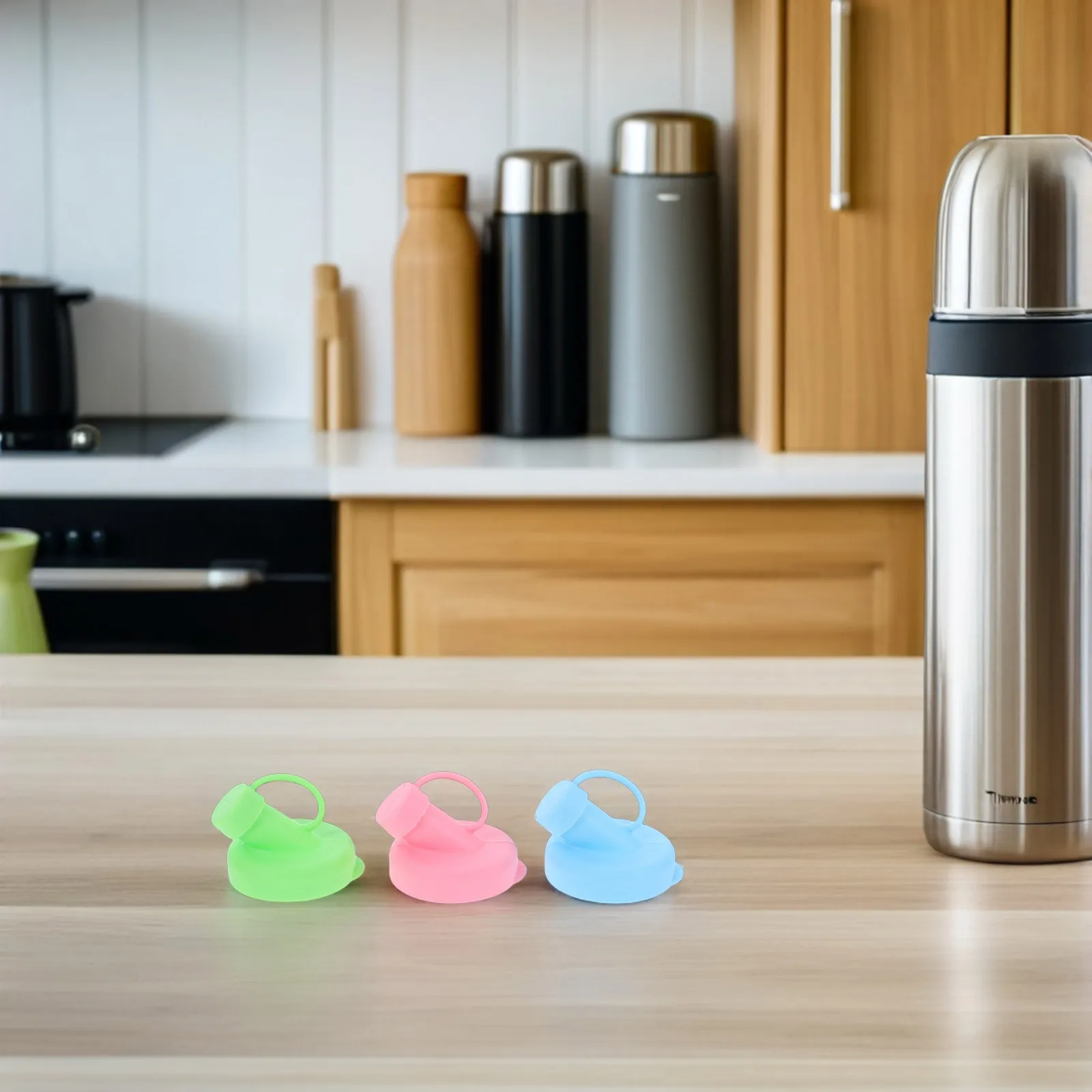 

6 Pcs Silicone Fresh Cover Bottle Toppers Leak Proof Lids Reusable Caps Milk Jug Glass Replacement Food for Bottles Covers