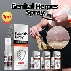 4Bottles Balanitis Candida Treatment Spray Mens Genital Herpes Removal Ointment Medicine Cure Pearly Papules Remover 30ml