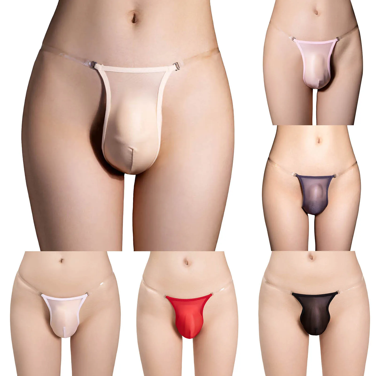 

Мужское искусственное мужское модное повседневное регулируемое нижнее белье с низкой талией сексуальные стринги забавная одежда большие тапочки