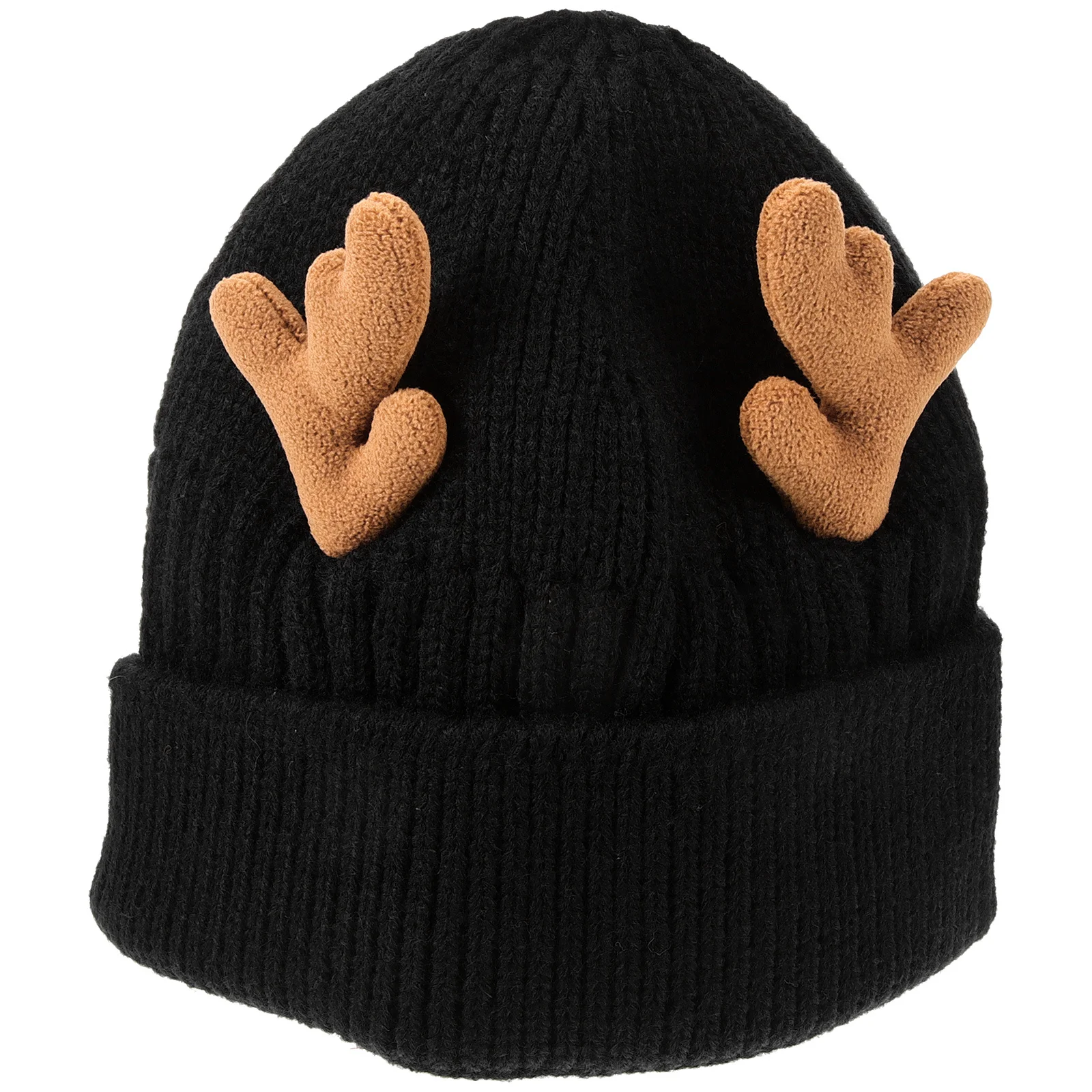

1Pcs Christmas Antlers Winter Knit Cap Warm Soft Lightweight Beanie Hat One Size Fits Most Cozy Knitted Hat for Holiday Outdoor