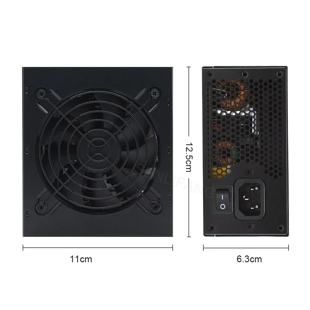 JULONGFENGBAO 80Plus Bronze SFX Micro 400W 600W PSU 110-230V Active PC Full Module High Efficiency Computer Power Supply