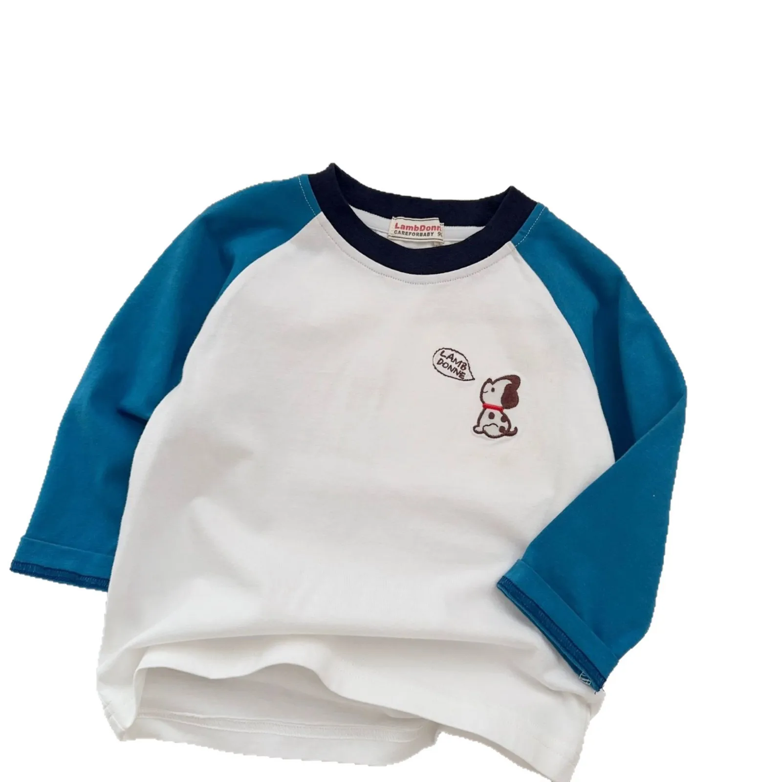 

Children's Long Sleeved T-shirt 2025 Autumn Outfit Boys' Base Shirt Fake Two Soft Girls' Puppy Versatile Cute Japanese Base T
