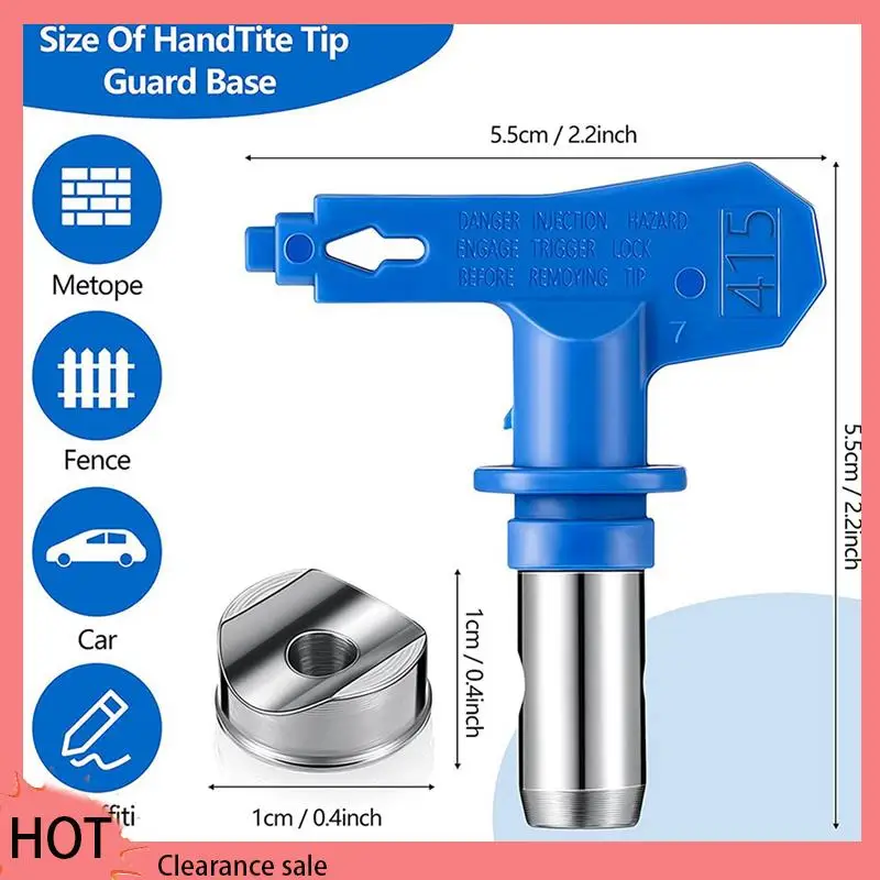 

A88Z 12Pc 415/515 Spray Tips Airless Paint Spray Sprayer Tip Guard Nozzle Seat Replacement For Airless Spray Paint Tip Nozzle