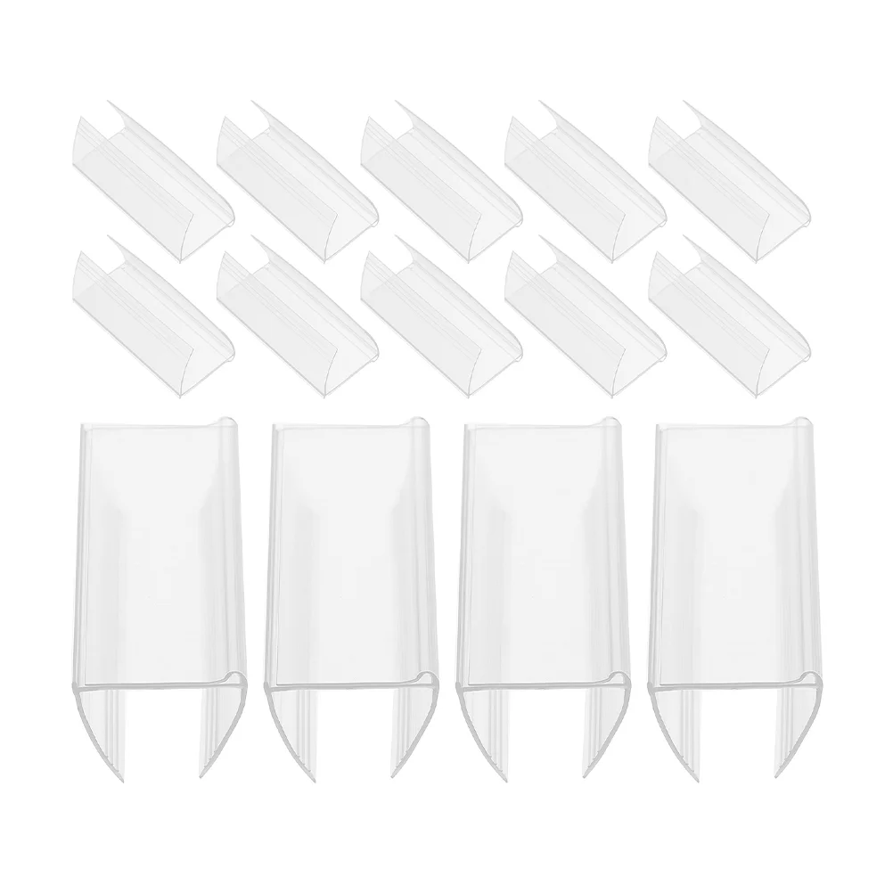 

20 Pcs Labels Tag Shelf Holder Price Holders Signs Store Transparent Stable White