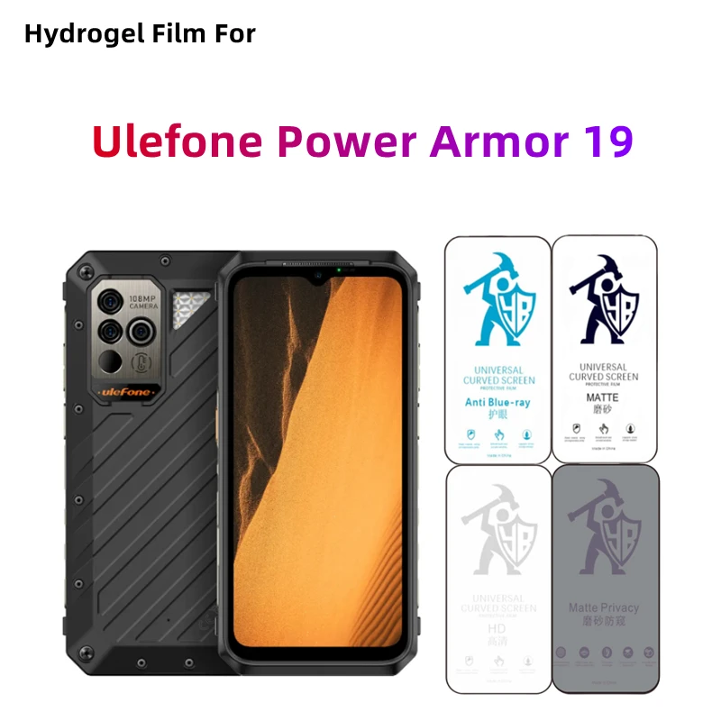 2pcs Matte Hydrogel Film For Ulefone Power Armor 19 HD Screen Protector For Ulefone Power Armor 19 Eye Care Anti Spy Protection