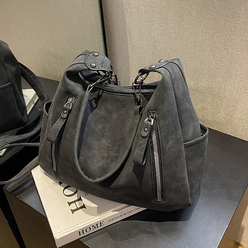 Damska torba Crossbody luksusowy projektant ukośny krzyż pojedyncza torba na ramię torebki o dużej pojemności Retro matowa torebka ze skóry PU