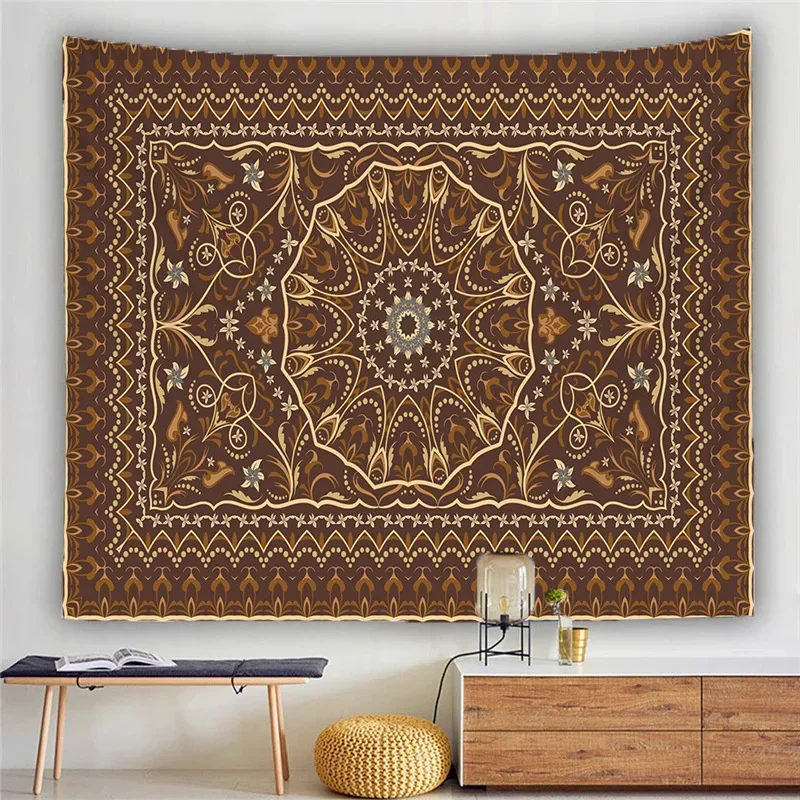 Turkey Ethnic Persian Tapestry Wall Hanging Beach Throw Carpet Blanket Mattress Psychedelic Bohemian Yoga Mat Mandala