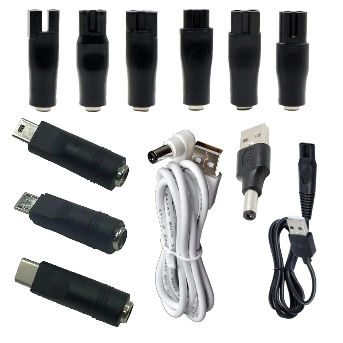 USB adapter is suitable for a variety of electric hairdressers, shavers, beauty instruments, purifiers, table lamps and others