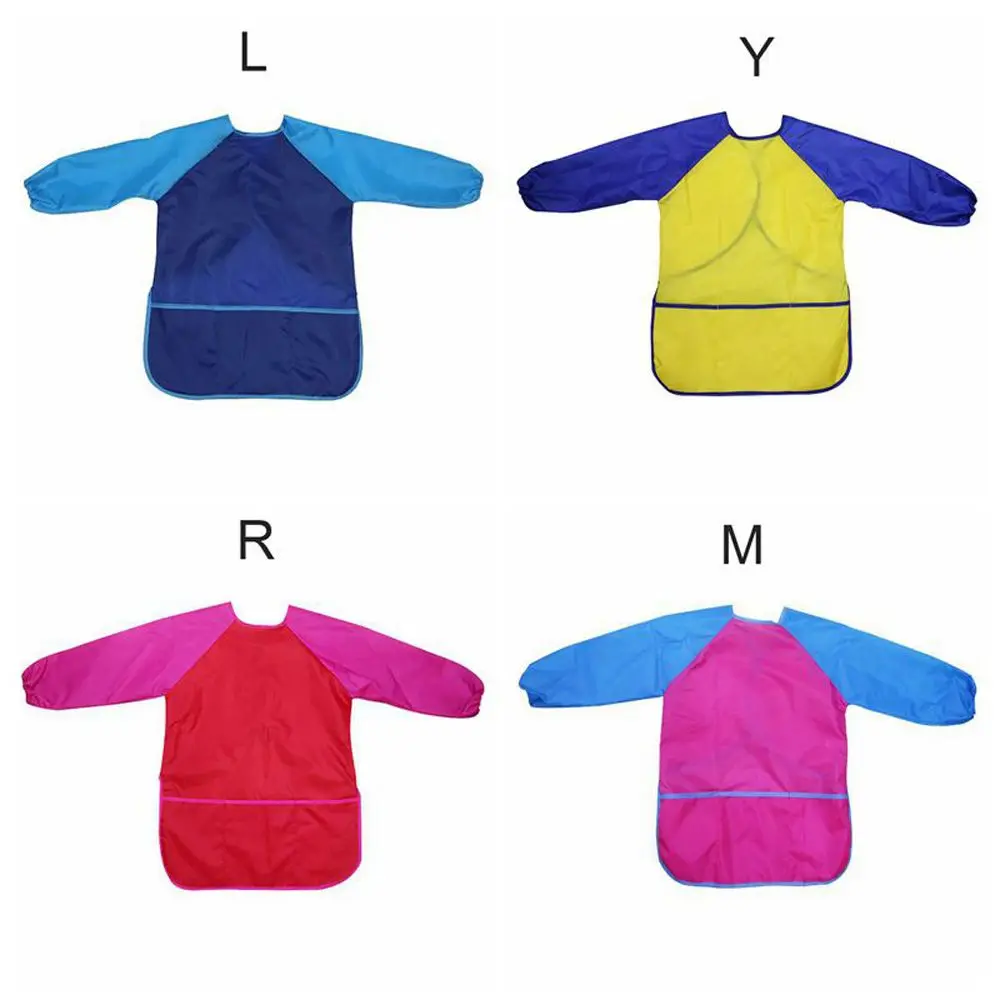 Education Waterproof Portable DIY Baby Children Craft Paint Baking Tool Kids Bib Painting Apron Art Accessory Smock