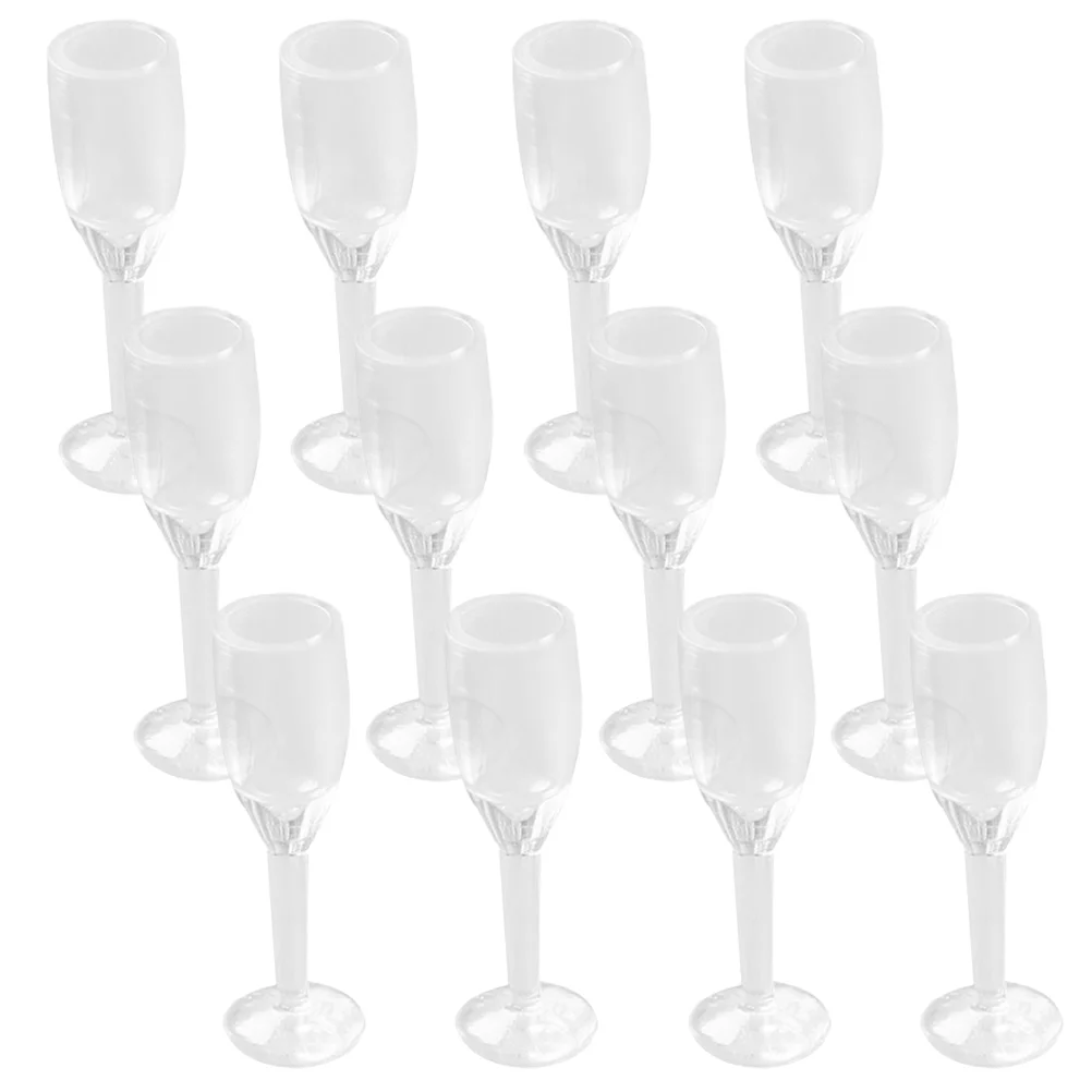 Dollhouse Kitchen Accessories Mini Decor Goblets Transparent Plastic Miniature