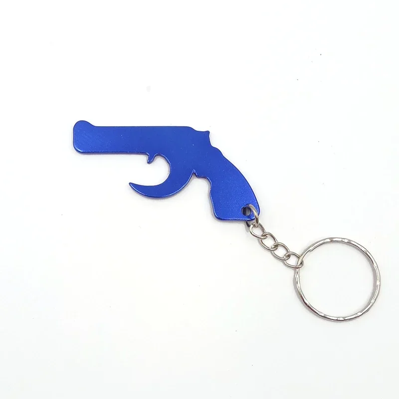 Multifunction Revolver Gun Keyring / Beer Wine Bottle Opener Outdoor EDC Unique Convenience Metal Machine Gun Keychain