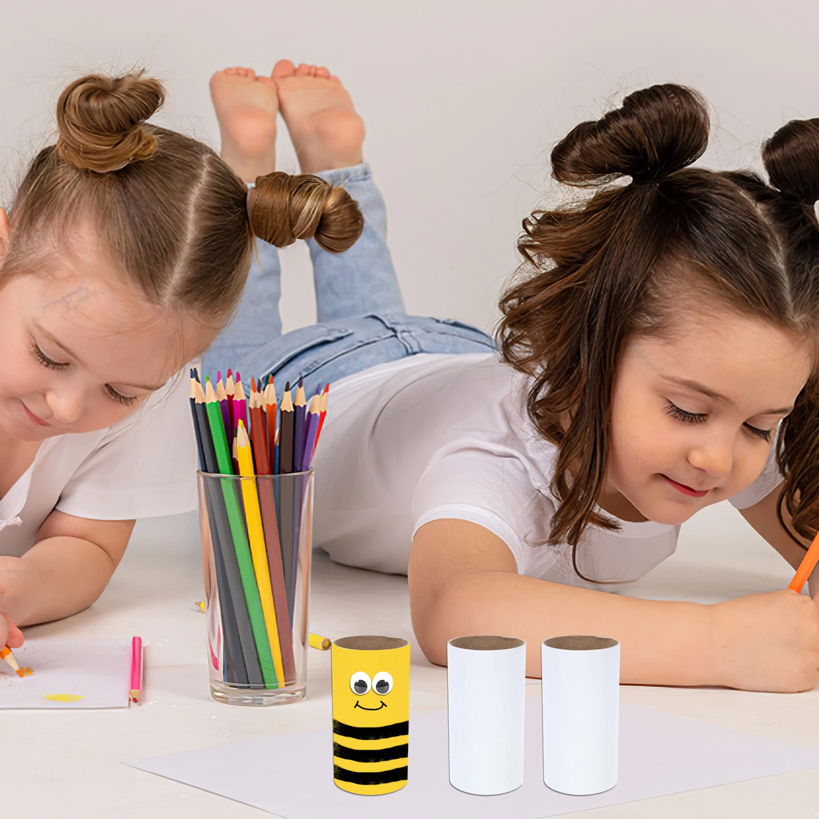 

10pcs Paper Tubes Diy Materials Thick Round Cardboard Tubes For Painting Drawing Crafts Kids Art Projects School Teacher