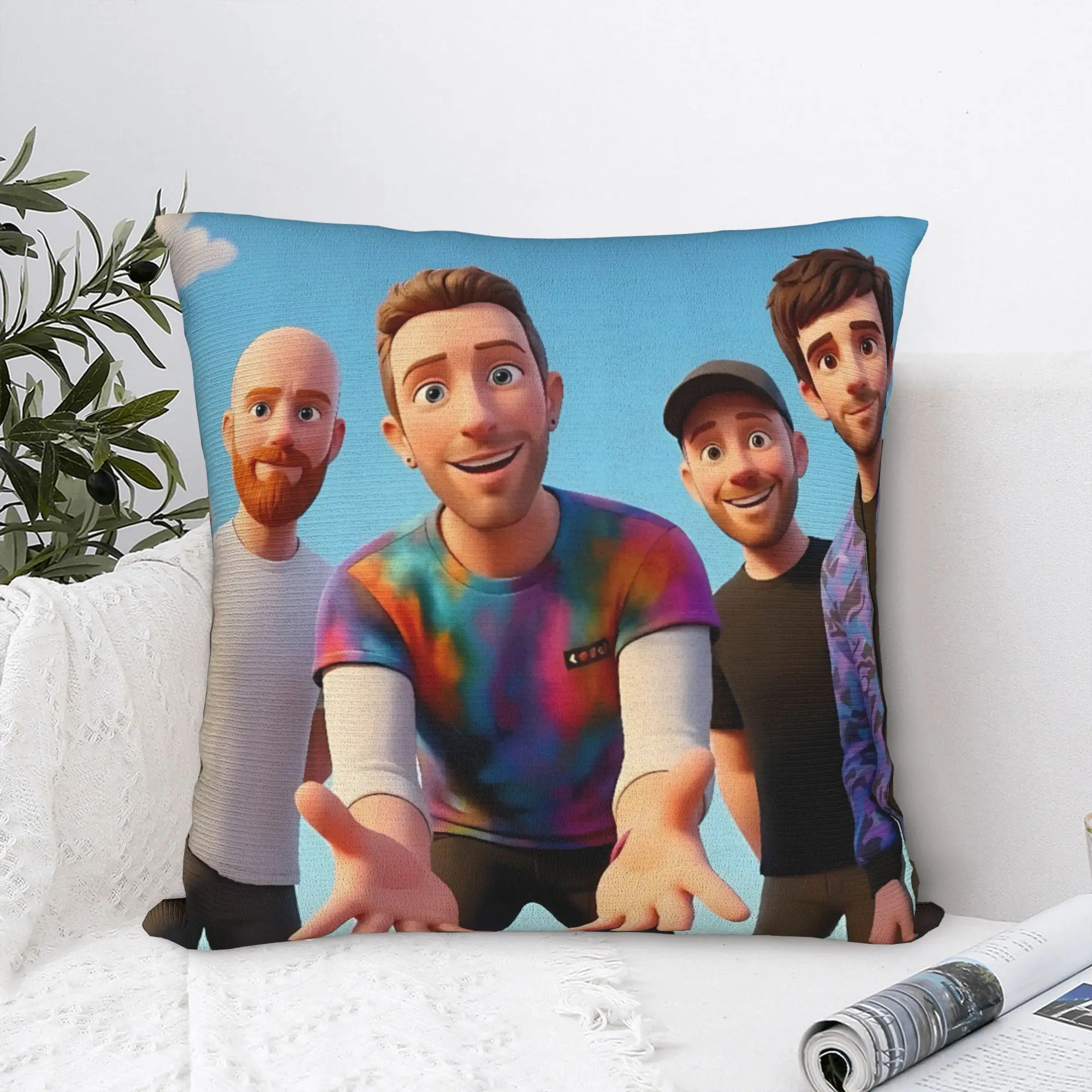 Band C-Coldplays Pillow Case  Square Pillow Cover For Wedding Party Home Decor Kawaii Pillowcases