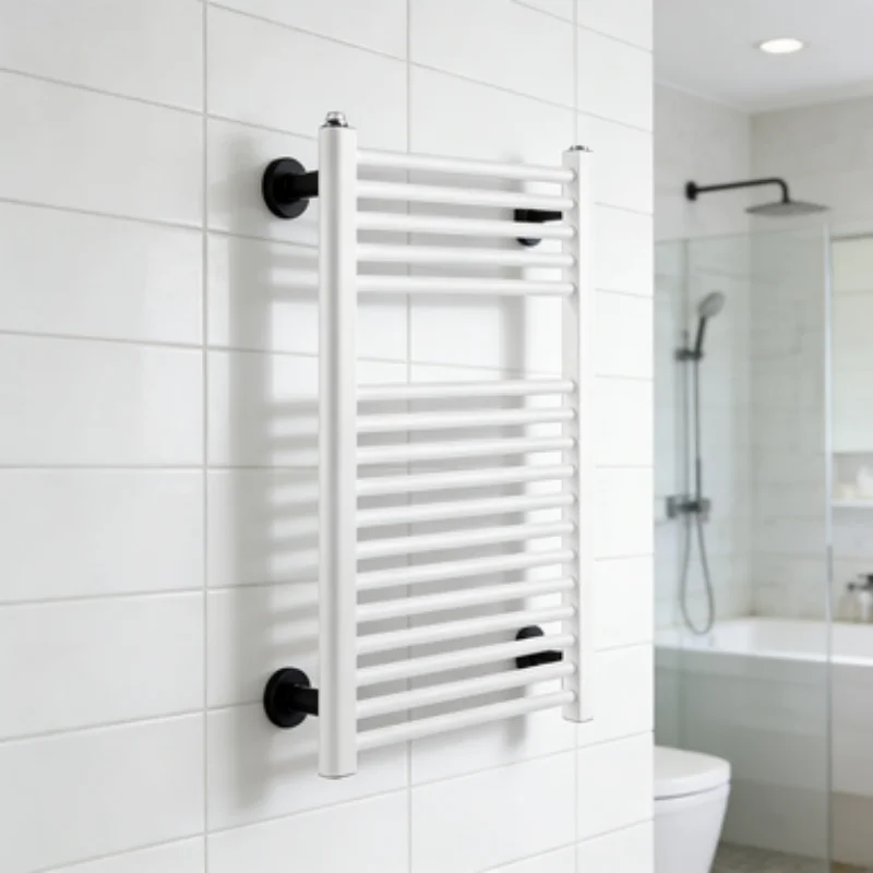 Modern Style Wall Mounted HVAC System Designer Heated Towel Rack for Bathroom