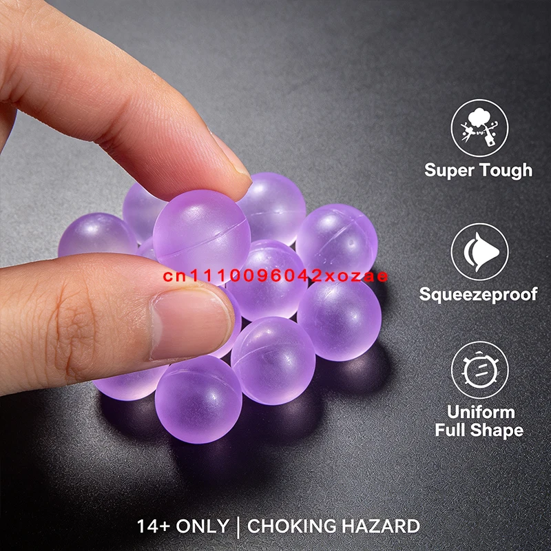 40000Pcs 7-8mm Purple Transparent EVA Pellets Super Tough Squeezeproof Uniform Full 14+ Adult Tactical Shooting Ammo