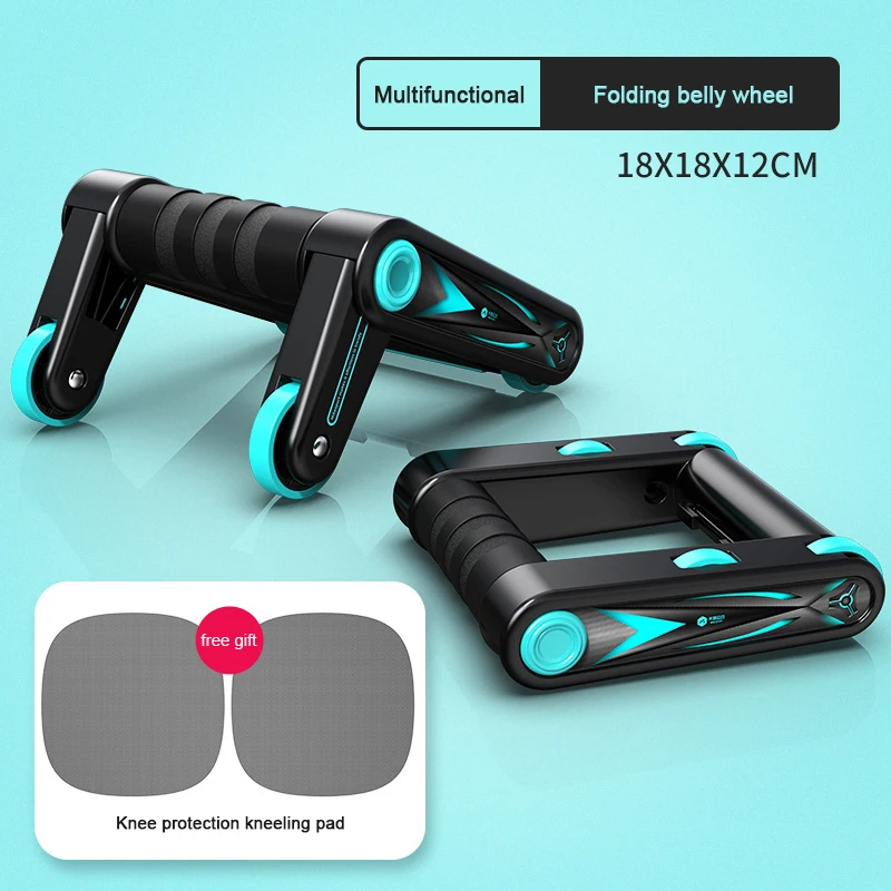 Multifunctional Foldable Abdominal Wheel Men's Fitness Equipment Roll up Abdominal Wheel Women's Push up Stand