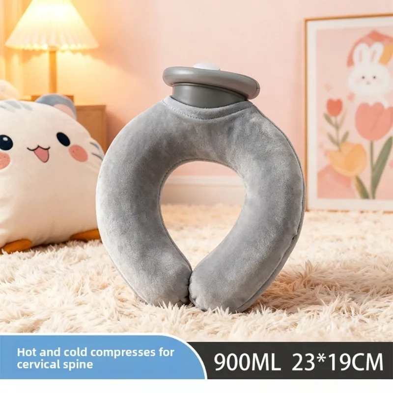 

Cervical Heat Pack U-Shaped Neck, Shoulder, and Head Hot Water Bottle Reinforced Thickened Anti-Burst Neck Heat Pack