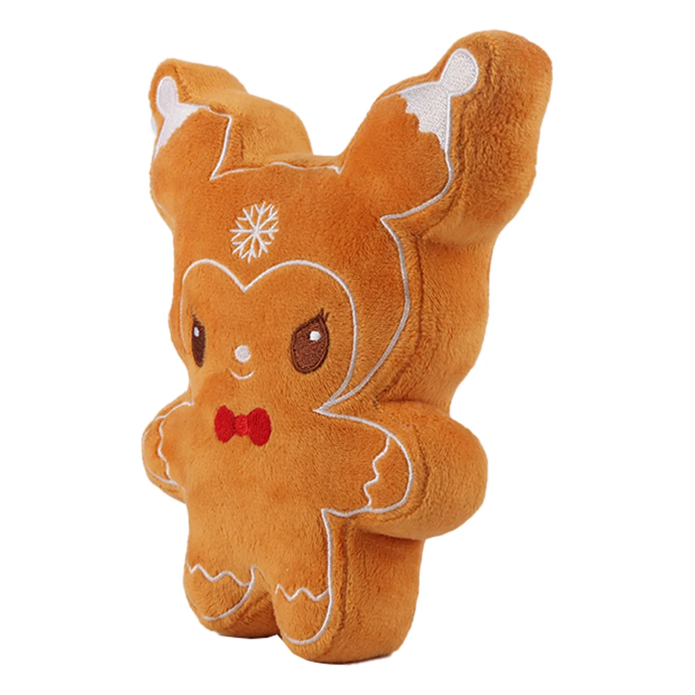 18cm/7.09in Cute Christmas Gingerbread Man Cat Plush Toys Rabbit and Dog Plush Doll Toys for Kids Birthday Gifts Christmas Decor