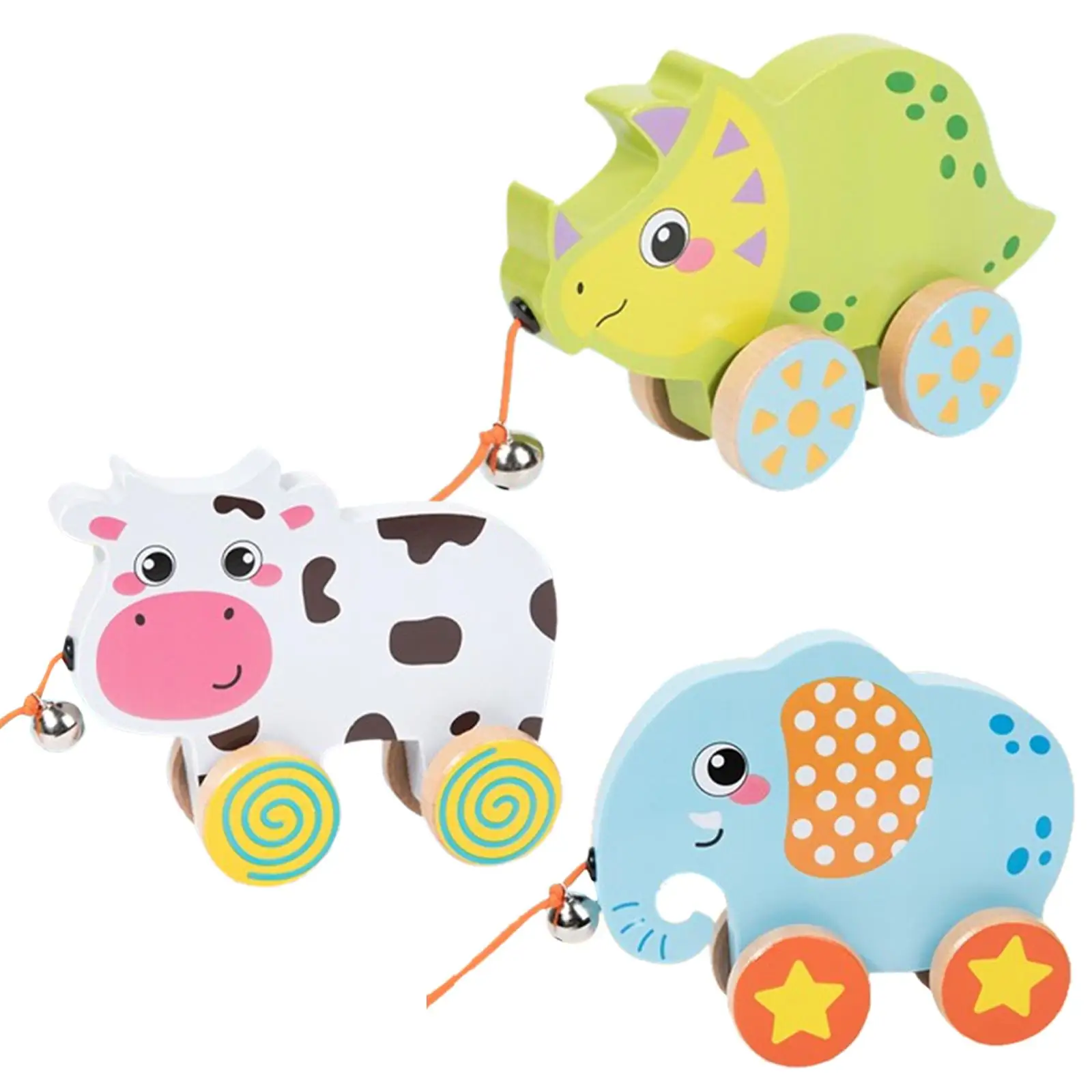 ของเล่นไม้เดินดึงของเล่นแฮนด์เมดของเล่นพัฒนาการของเล่นมอนเตสซอรี่ของเล่นสำหรับชายหญิงเด็ก 1 2 3 4 ปีเด็ก