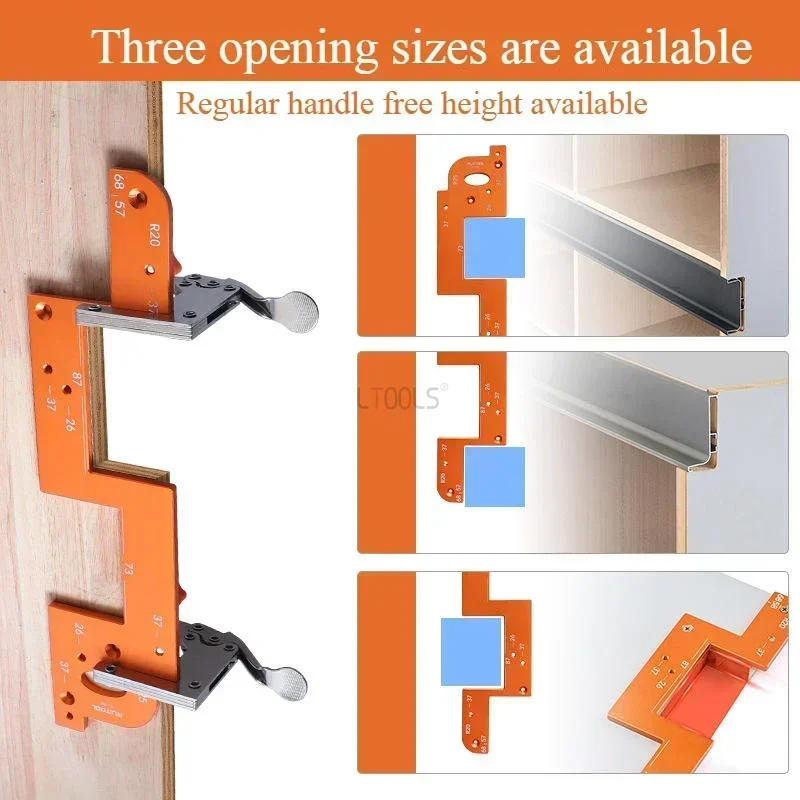 Cabinet Handles Mould Slotting Mold Aluminum Alloy Grooving Applicable Closet Kitchen Handles Round Arc Groover Carpentry Tools