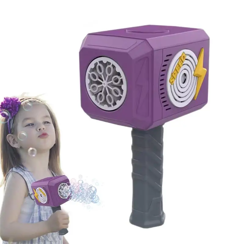Machine à bulles automatique à marteau pour enfants, jouets de fête en plein air, bâton à bulles portatif pour enfants