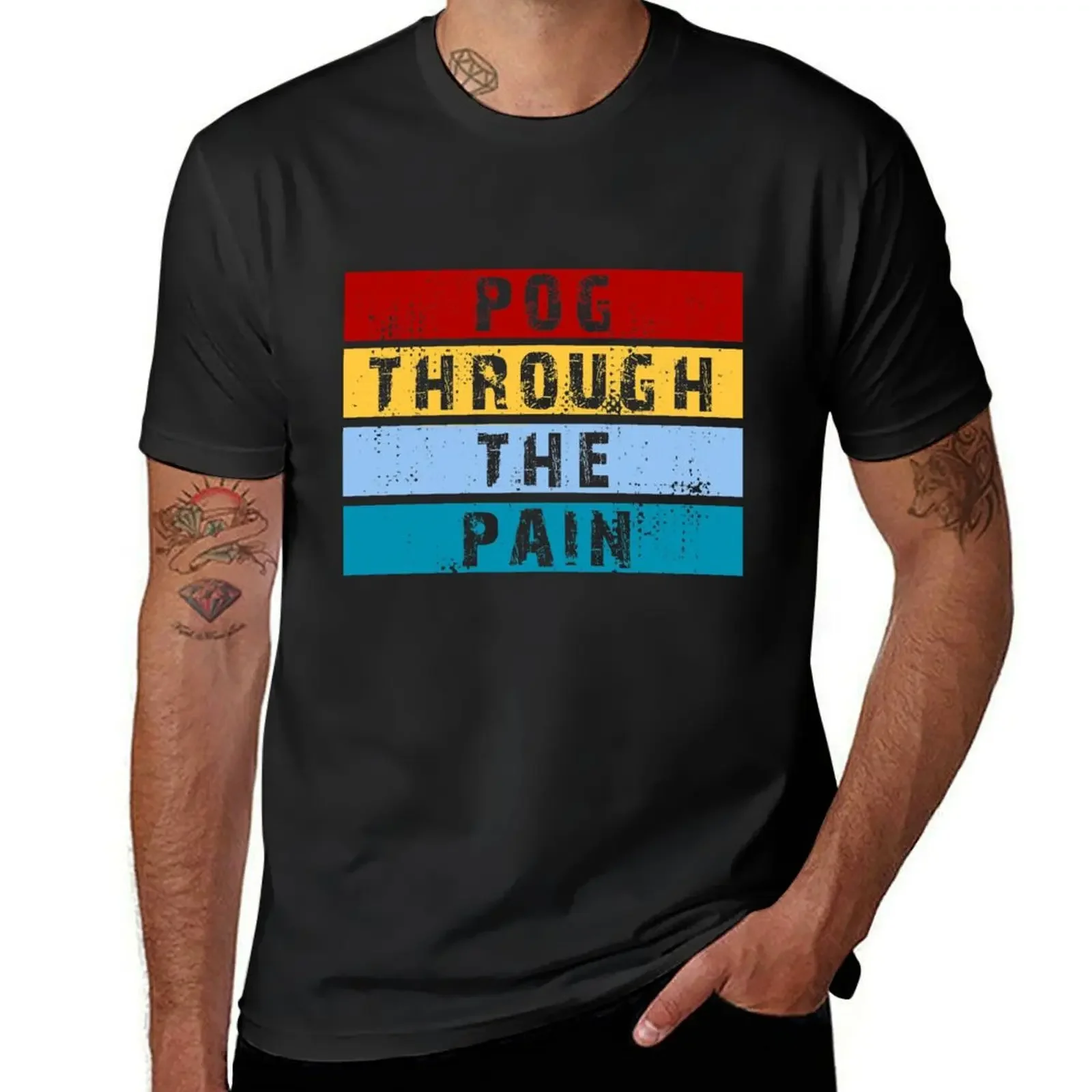 Pog Through The Pain T-Shirt boys animal print heavyweights luxury designer for a boy mens t shirts