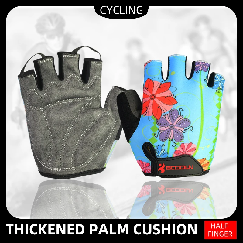 

Half finger cycling gloves for men and women, half finger non slip elastic breathable cycling outdoor sports gloves