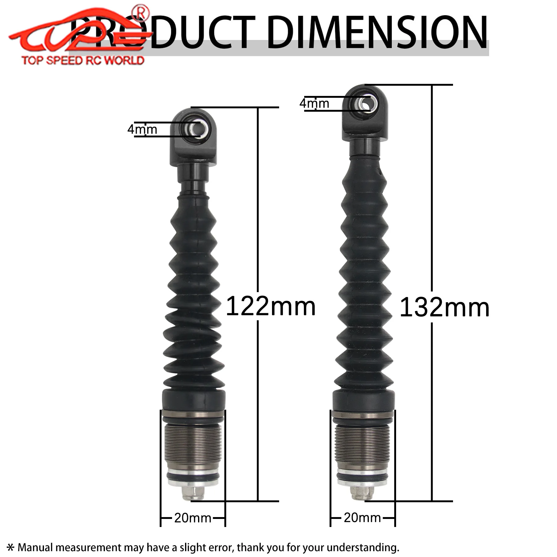 RCアップグレードCNCメタル6mmフロントまたはリアショックアブソーバー、または1/5 HPI Rofun Rovan Kingmotor Baja 5B 5T 5SC SSバギートラック用パーツ