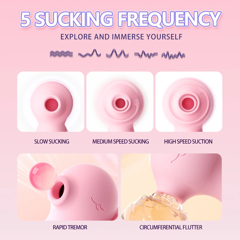 Powerful Clit Sucker Vagina Sucking Vibrator Female Clit Nipple Oral Vacuum Stimulator Massager Sex Toys Adults Goods For Women