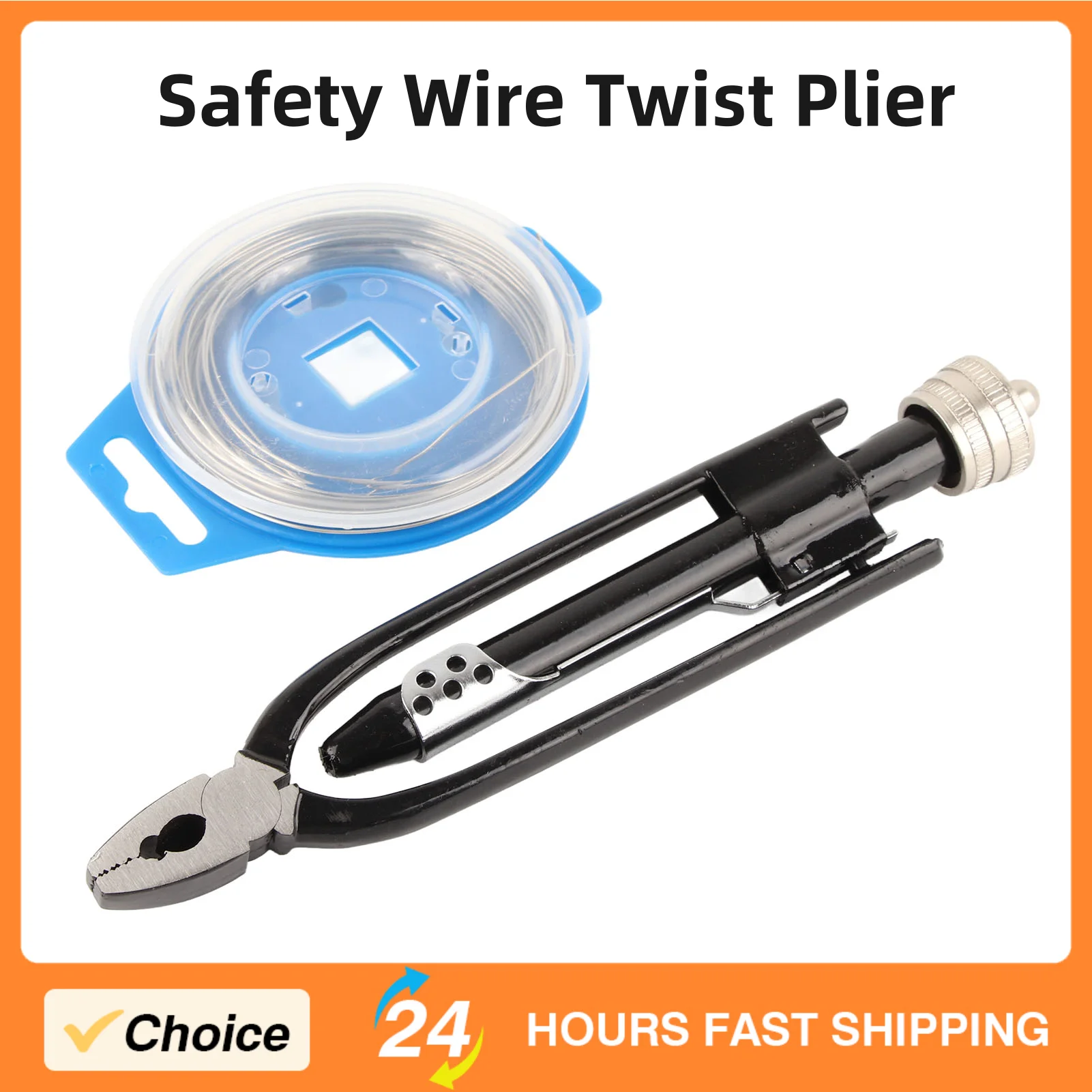 21cm Safety Wire Twisting Plier With 25ft Wire for Aircraft Auto Industrial Vehicles Machinery High Carbon Steel Wire Twist Tool