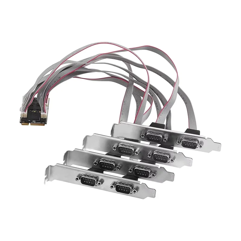 بطاقة تحكم رائعة PCIE Express 8 منافذ تسلسلية صغيرة Pcie DB9 RS232 محول صغير PCI-E COM بطاقة 15 KV ESD حماية
