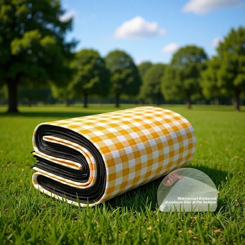 

Коврик для пикника - трехслойный утолщенный коврик для кемпинга на открытом воздухе - коврик для сидения на весенних прогулках - водонепроницаемый коврик для газона