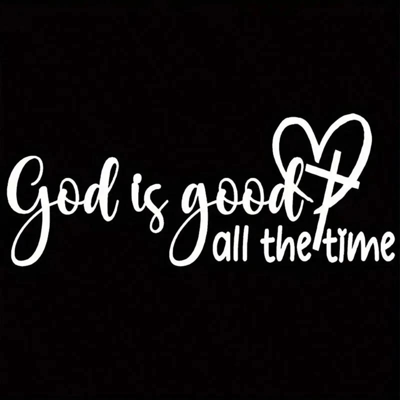 "God is always good" car sticker - Christian-themed Bible verse car sticker, inspirational religious car window sticker - view 5