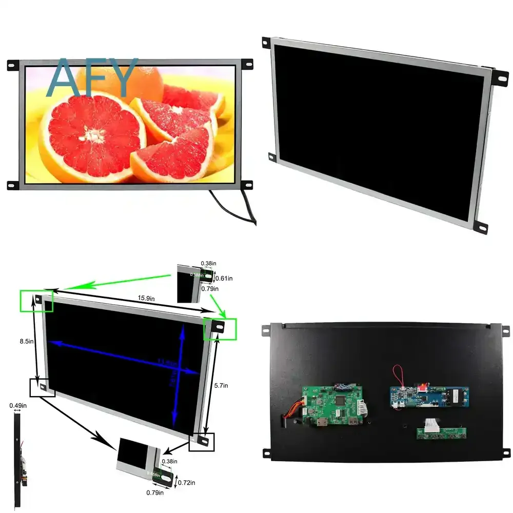 HD-MI USB Adjustable Brightness Monitor for Industrial LCD Display 15.6 inch 1920x1080 Embedded Installation LCD Monitor for
