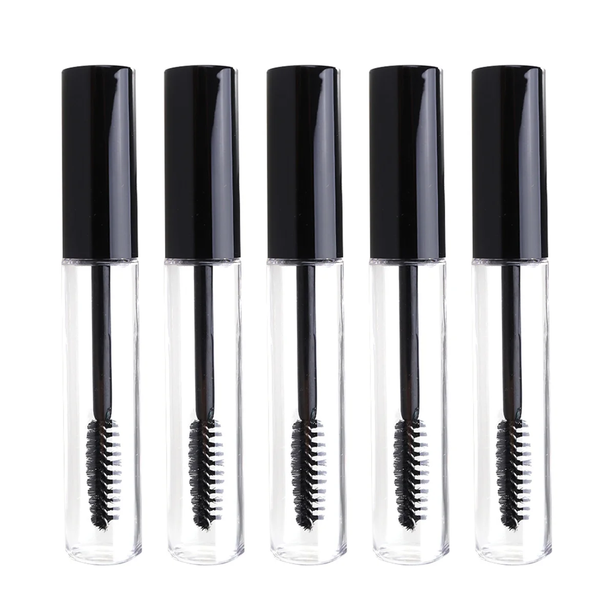 

5Pcs Empty Eyelashes Bottle Transparent Travel Size for Mascara Eyelash Cream Storage DIY Mascara Tube Container Eyelash Brush