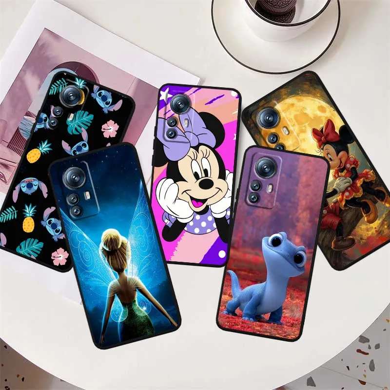 

Disney Cartoon Mickey Minne Phone Case For Xiaomi Mi 15 14 13 13T 12 12T 12S 11 11i 11T Pro Ultra Lite 5G Black Soft Cover