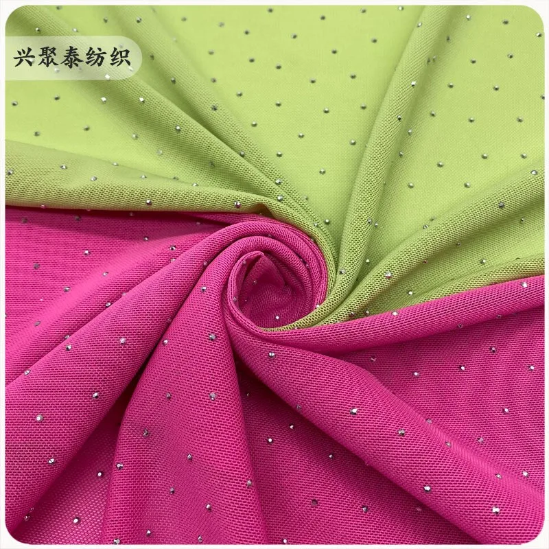 

Elastic polyester ammonia hot fabric soft and skin-friendly mesh yoga wear wedding dress fashion top