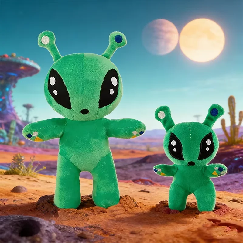 15/35CM Kawaii Green Alien Plush Toy Anime Tentacle Horn Alien Monsters Cartoon Anime Figure Accessories Doll Kid Sleep Hug Gift