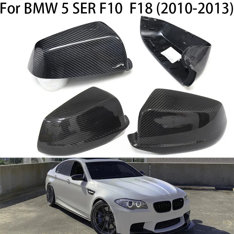 

For BMW 5 SER F10 F18 2010 2011 2012 2013 Performance Carbon fiber Car Side Mirror Covers Caps spare parts accessories