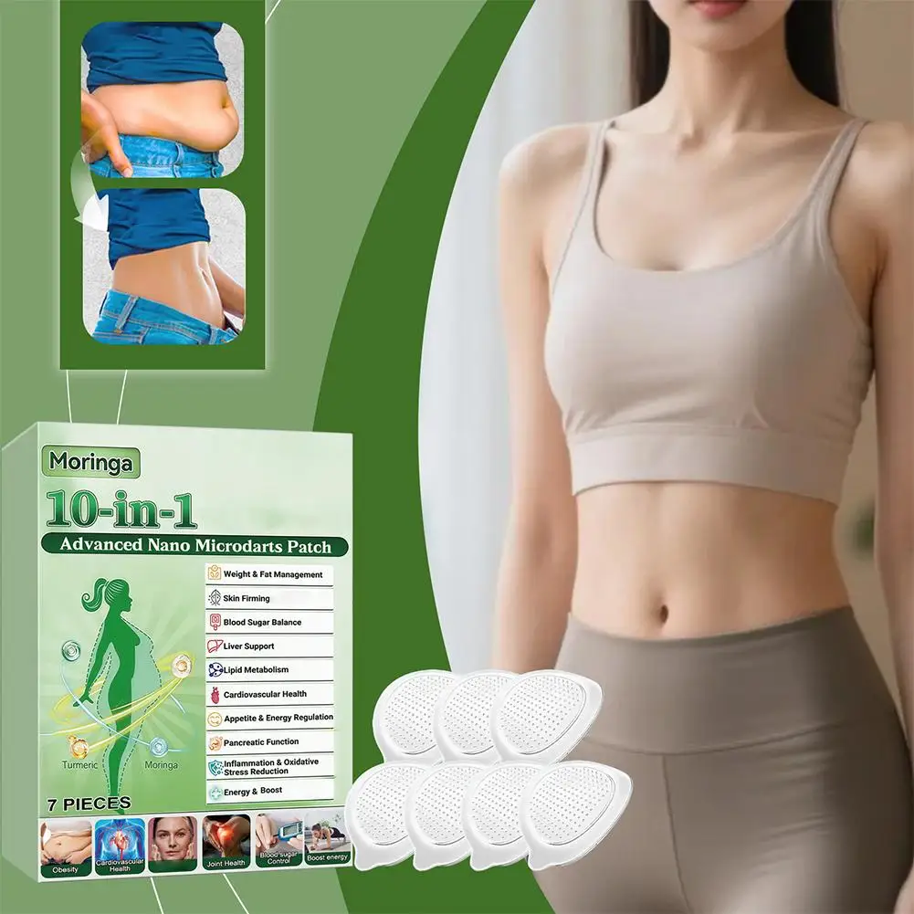 7pcs Composite Advanced Nano Microneedle Shaping Patch Berberine NAD+ Firming Figure Line Moringa Fat Management Natural Patch