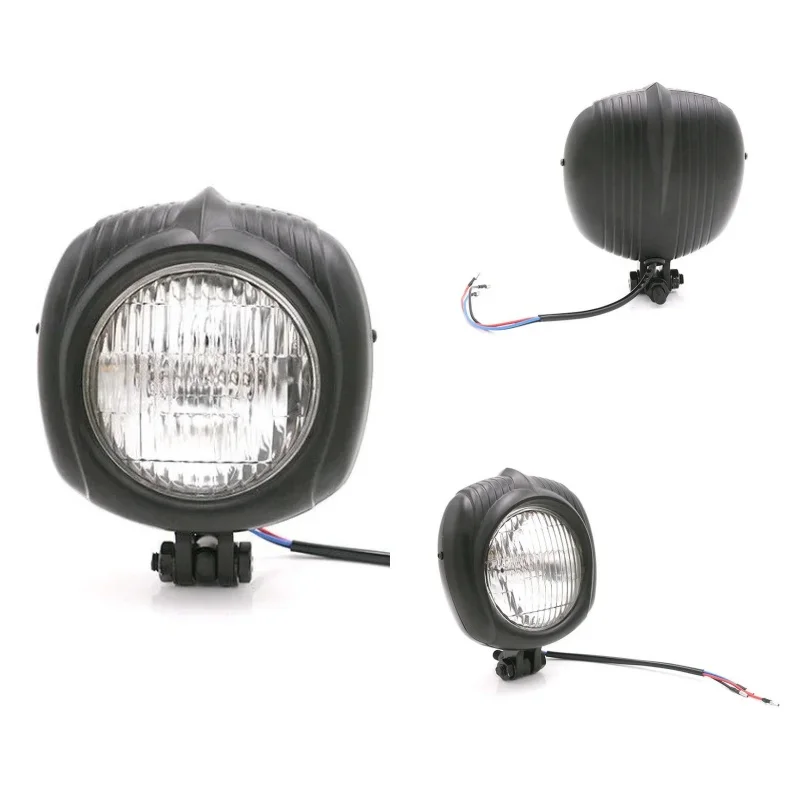 Motorcycle Vintage Headlight Retro Headlight For Harley Honda Cafe Racer Custom Bobber Chopper Polish Sealed Beam Electroline