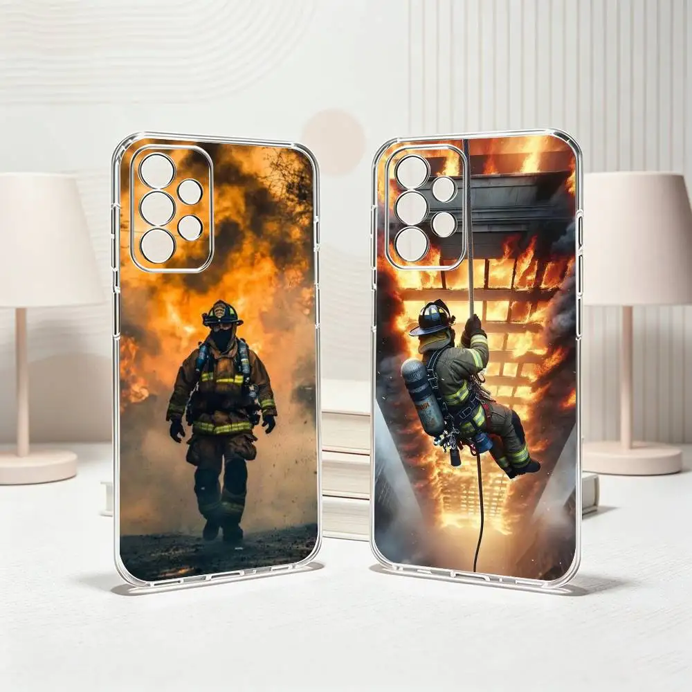 Firefighters Put Out F-Fires  Phone Case Transparent Silicone Soft For Samsung S25,S24,S21,S22,S23,S30,Ultra,S20,Plus,Fe Gift