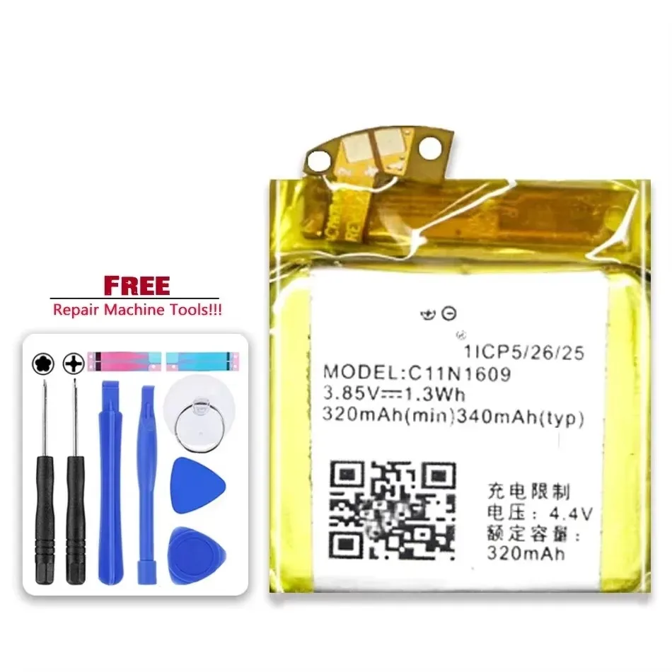 New Battery C11N1609 Battery For ASUS Zenwatch 3 Zenwatch3 WI503Q  Smart Watch Batteries + Free Tools