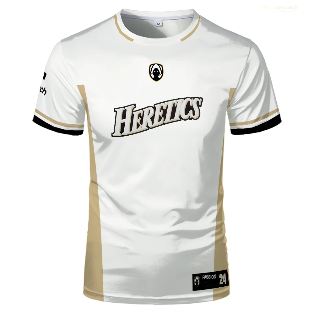Cosplay Esports Team HERETICS T-shirt 2024 New Champions Uniform Jersey T Shirt VALORANT VCT Breathable Quick-Drying men Tees