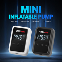 150 PSI Portable Pocket Bike Pump Electric Air Pump Rechargeable Compressor Tire Inflator For Bicycle Tire with Digital Gauge