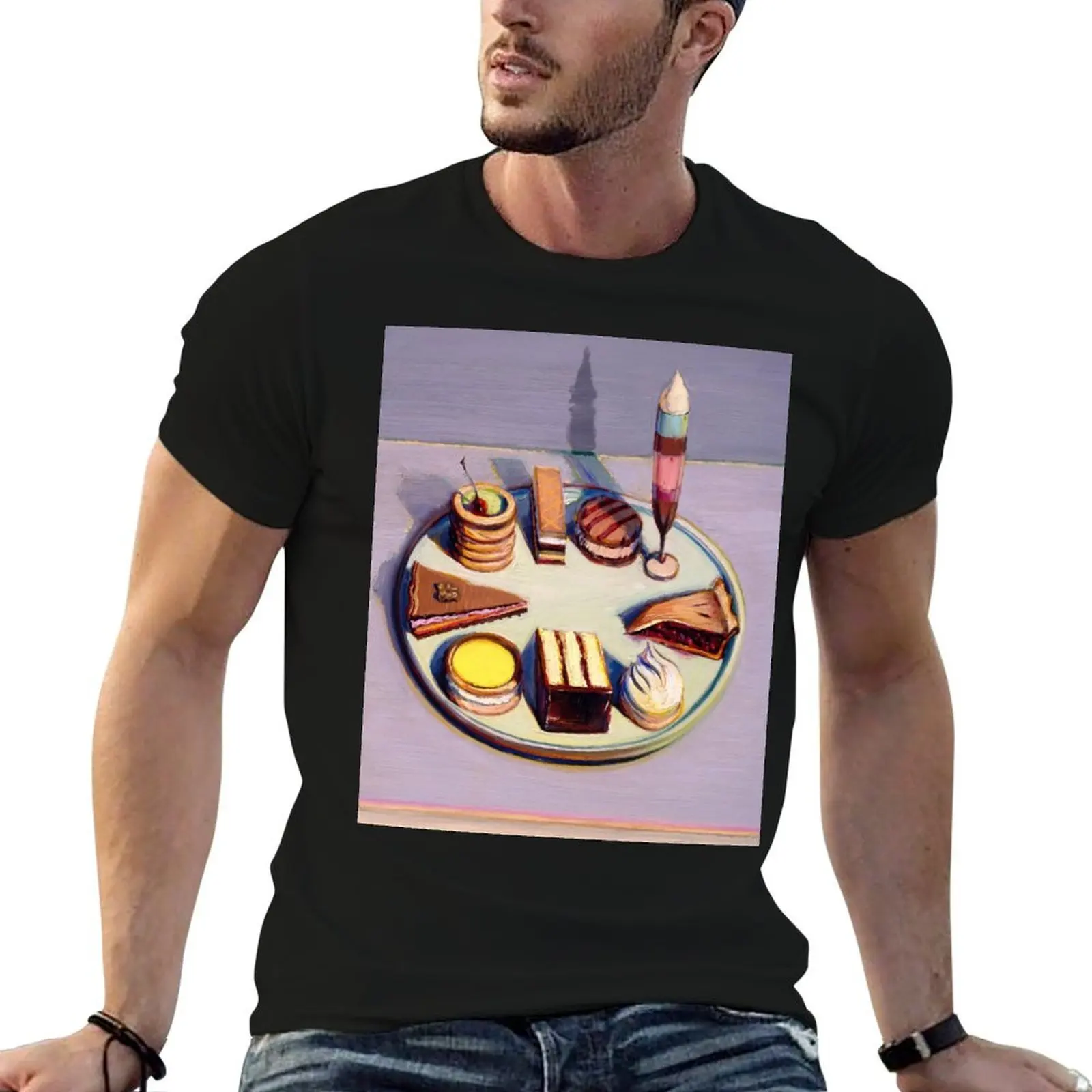 Wayne Thiebaud - Absract T-Shirt Basic Casual Wear Short Sleeve Top