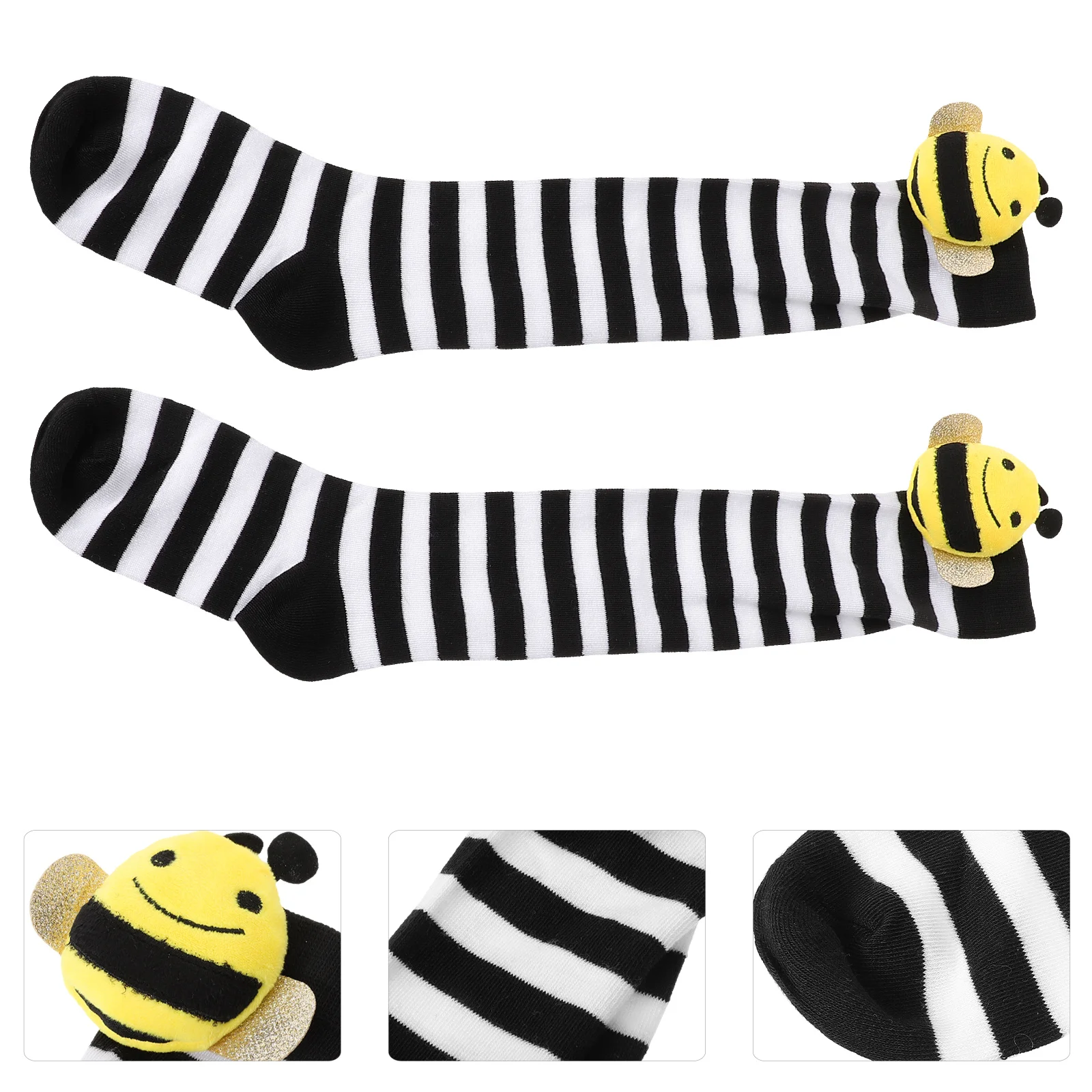 

1Pair Kids Long Socks Comfortable Breathable Cute Socks for Girls Performance Cosplay Gifts Bee Stuff